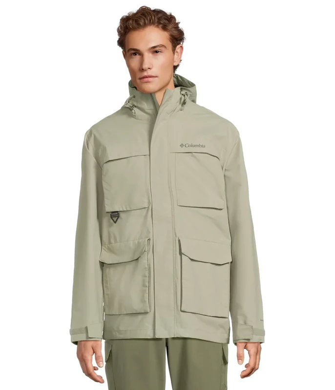 Columbia Men's Landroamer 2 Jacket, Waterproof Rain Jacket, Safari, M