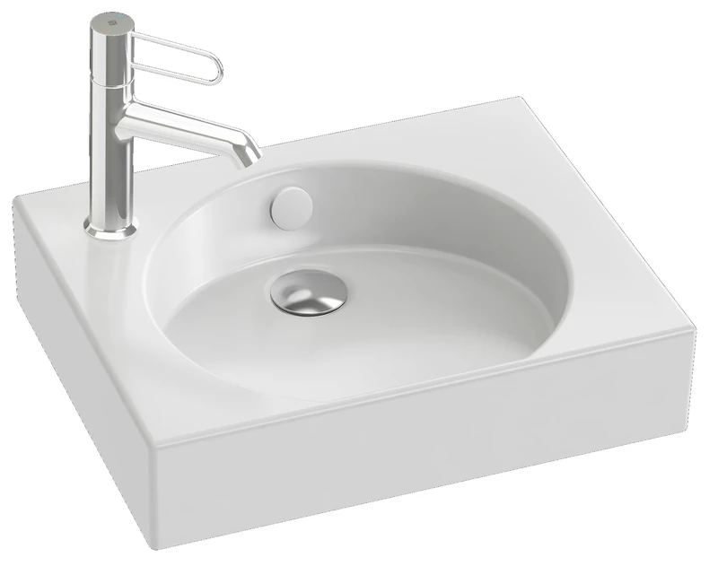 JACOB DELAFON Ceramic Sink Measure 45x36 cm Hole for taps on The Left Easy Cleaning ORG EGN112-00