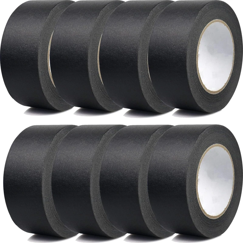 ZALUJMUS Multi-Surface Premium Masking Tape, Decorating Painters Tape for Artist Indoor 30m*5cm, Black (8)