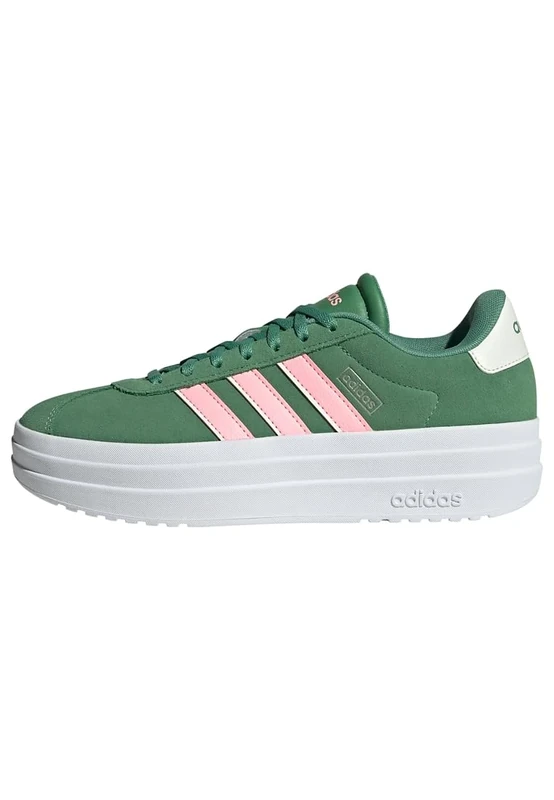 adidas Women's VL Court Bold Shoes, Preloved Green/Pink Spark/Ivory, 8.5 UK - Image 1