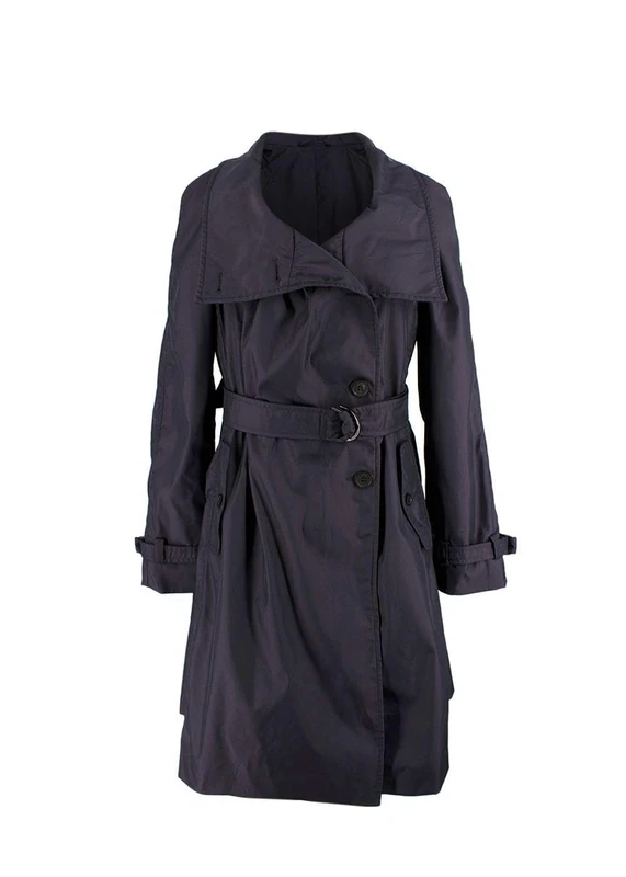 Pre-loved Armani Collezioni Dark Purple Water Resistant Trench Coat