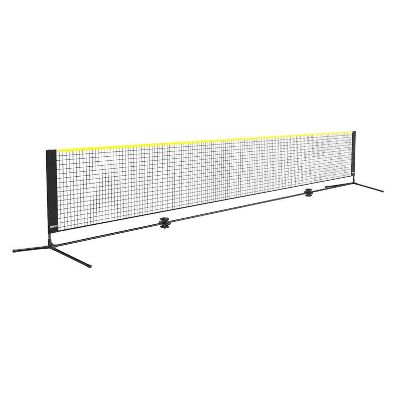 VEVOR Badminton Net, Height Adjustable Volleyball Net, 20ft Wide Foldable Pickleball, Portable Tennis Set with Poles, Stand, Bag, Rackets, Nylon Shuttlecocks