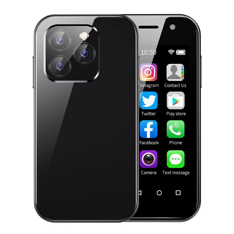 Mini Smartphone SOYES XS14 Pro 3.0" Android 9.0 4G LTE Dual SIM Face ID Dual Camera WiFi Bluetooth Hotspot GPS OTG Unlocked Mobile Phone (Black, 3GB RAM 32GB ROM)