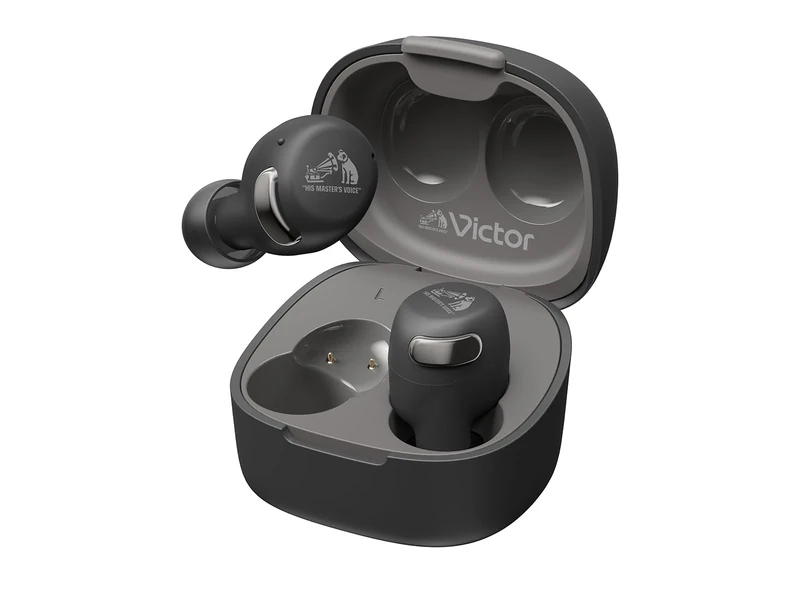 JVC HA-A30T2-B True Wireless Earbuds with Noise Cancelling, Optimised Comfort and Sound Quality, App Control with Multi-Point Connection, Industry-leading Small & Light Design (Black)