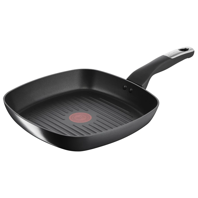 Lagostina Intensive Pro Non-Stick Grill 26 x 26 cm, Grill Pan with Titanium Coating Scratch Resistant, Quick Cooking, Thermo-Signal Technology, Suitable for All Heat Sources Including Induction