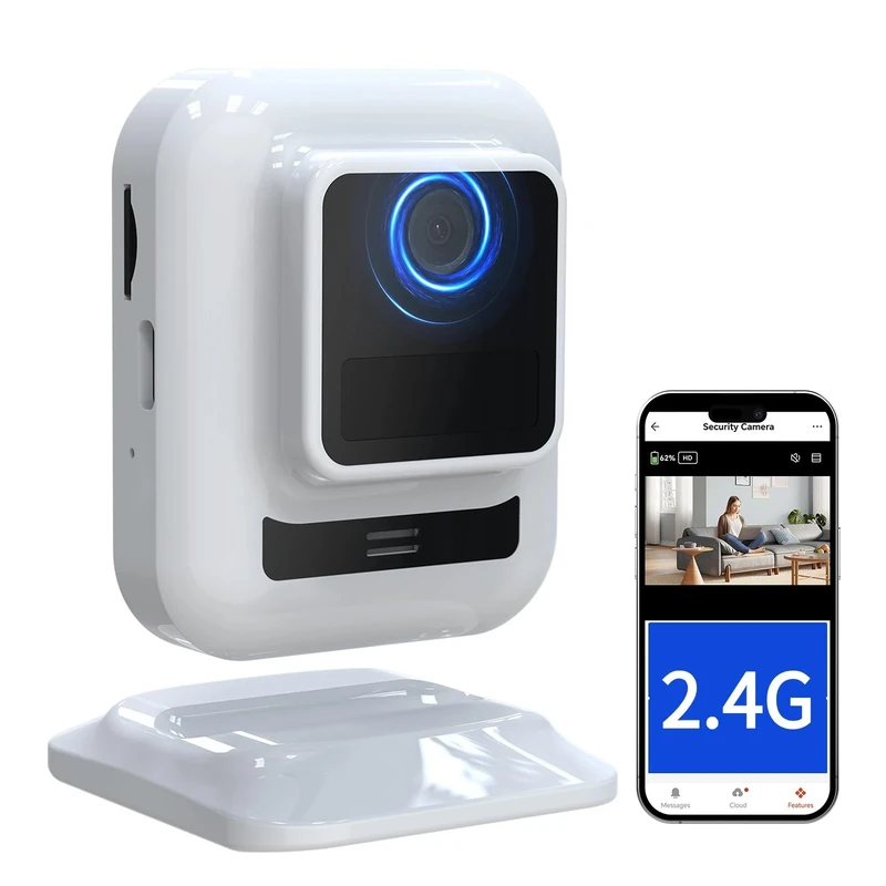 Cuifati 4G LTE Cellular Security Camera, SIM & SD Card Not Included, 2MP 2 Way Audio WiFi Indoor Surveillance Camera for Home Security, HD Night Vision, Motion Detection, Magnetic Install