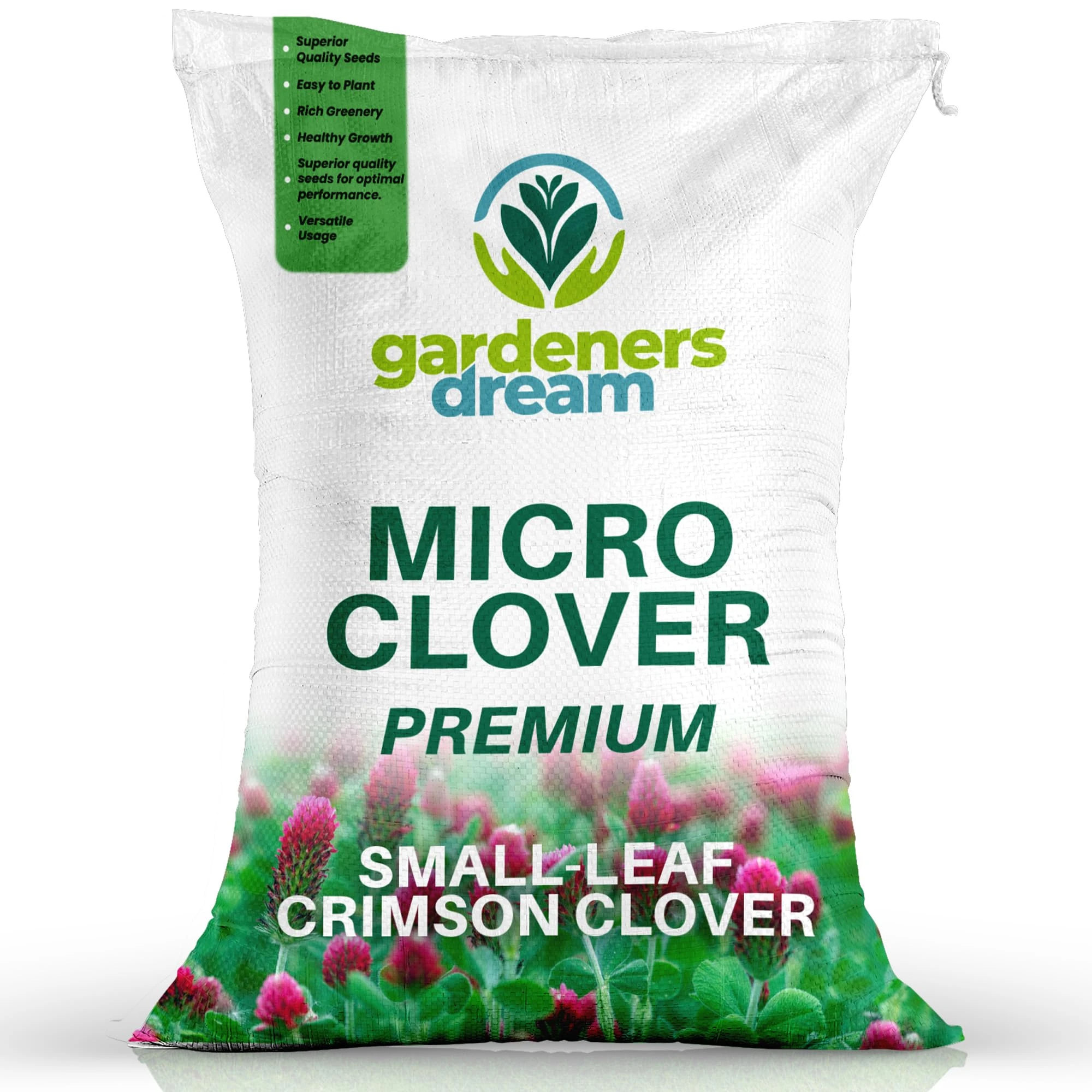 1kg Premium Crimson Clover Grass Seed for Eco-Friendly Lawns - Drought Resistant, Nitrogen Fixing Garden Ground Cover - for Low Maintenance, Bee Friendly Gardens and Organic Farming (Covers 100m²)