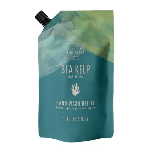 Scottish Fine Soaps - Sea Kelp Hand Wash Refill - Hydrating and Softly Scented - Sensitive Formula - Vegan Friendly - 1.2L