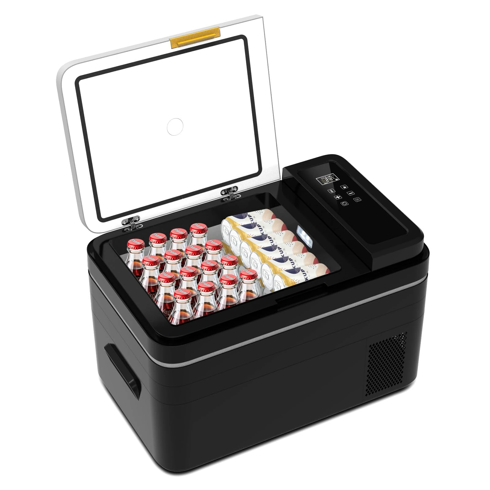 eklipt 30L Car Refrigerator, Portable Compressor Car Fridge Freezer 12/24V DC and 100-240V AC Electric Cooler with 4 Fresh & Freeze Modes for Camping, Road Trip, Picnic, Cool Box, Down to -20℃