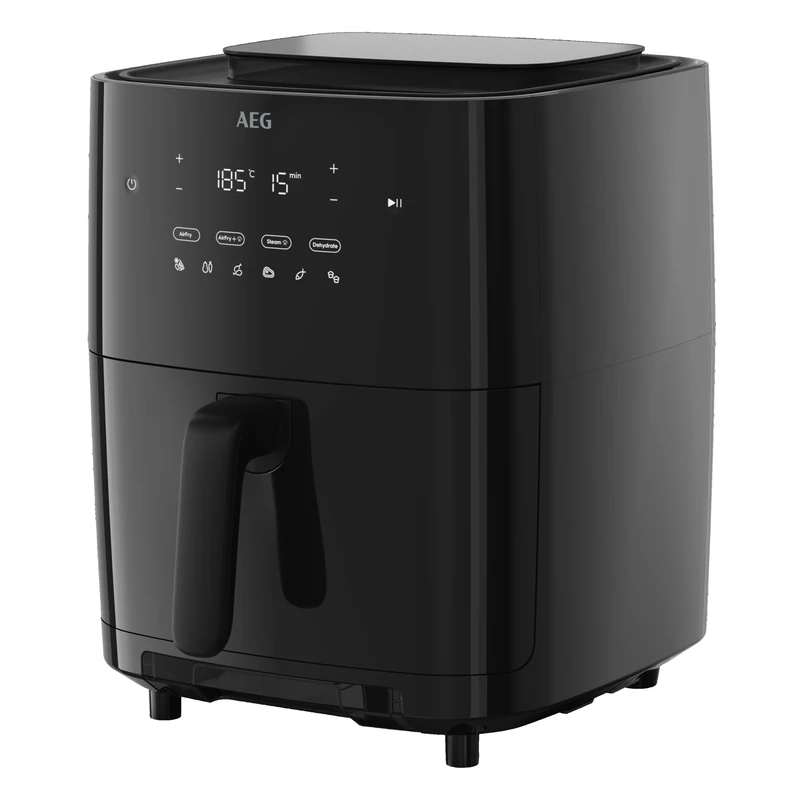 AEG AAF7SB Oil Free Air Fryer, 7 Quart, Steaming, Frying, Roasting, Baking & Gratin, Touch Control, 1.1L Water Tank, Temperature 40-200 C, Dishwasher Safe, Black