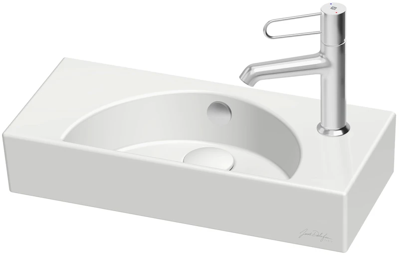 Ceramic Sink 50 cm JACOB DELAFON Tap Hole on Right Easy Cleaning and Maintenance ODÉON RIVE Gauche EGO112-56-00