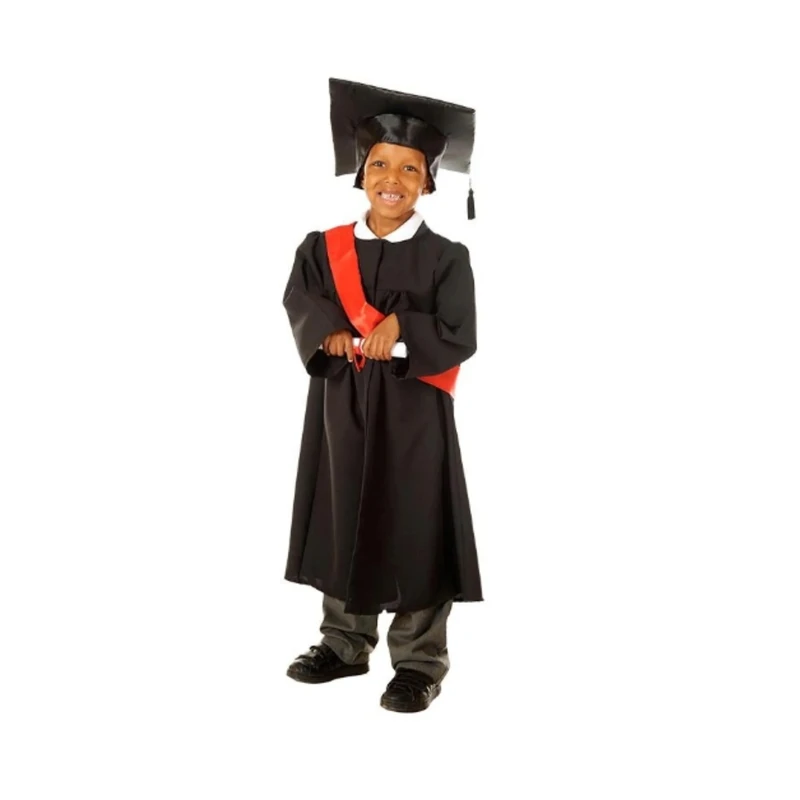 PRETEND TO BEE Graduation Gown & Cap Multipack for Kids, Deluxe Black, Ages 3-5 (Pack of 30)