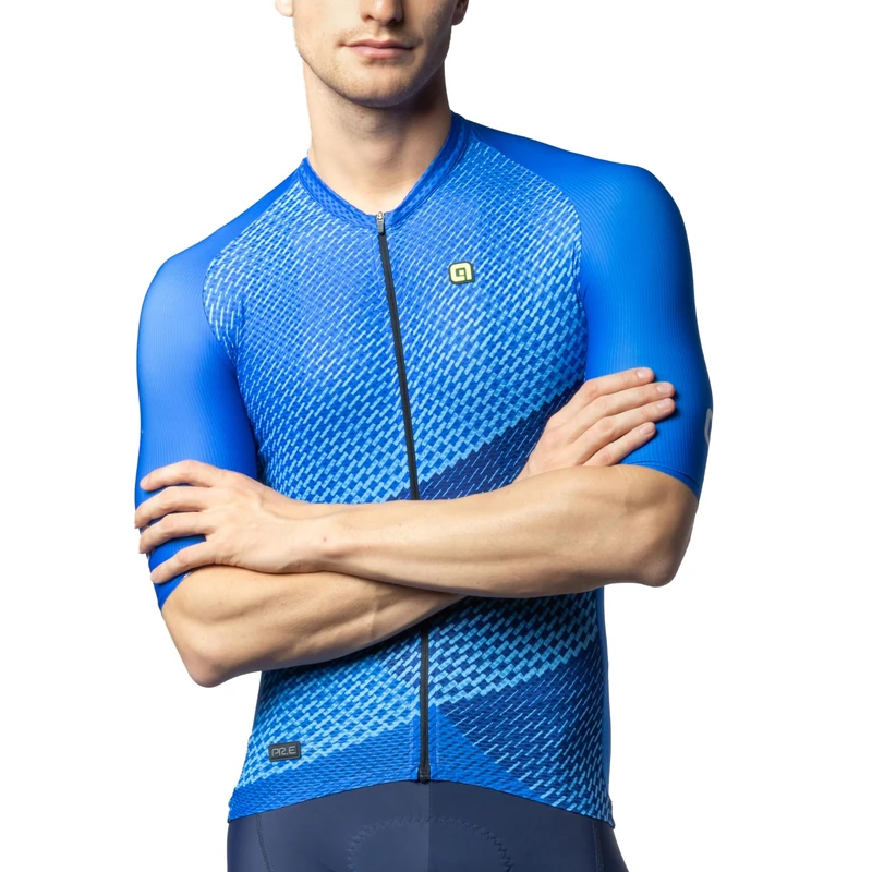 Alé Cycling Men's PR.E Web Short Sleeve Jersey, Blue, XS