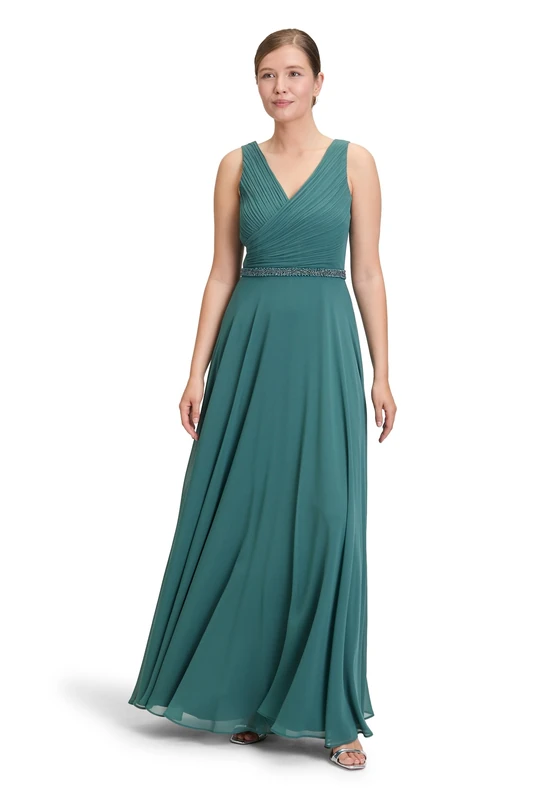 Vera Mont Women's 0299/4825 Dress, Dark Emerald, 20