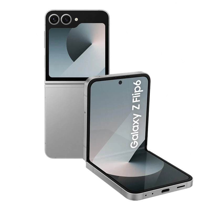 Samsung Galaxy Z Flip6 AI Smartphone, Unlocked Android Smartphone, 512GB Storage, 50MP Camera, Silver Shadow, 3 Year Manufacturer Extended Warranty (UK Version)