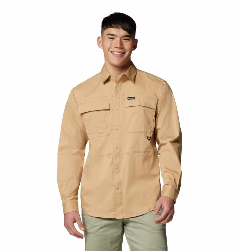 Columbia Men's Landroamer Twill Long Sleeve Shirt, Long Sleeve Shirt, Canoe, M