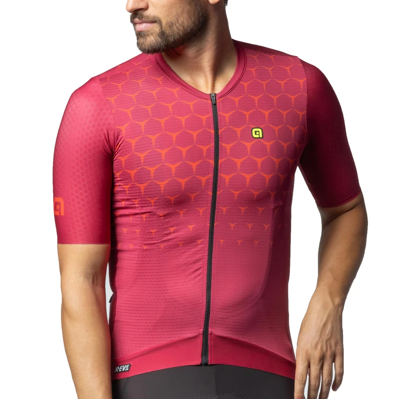 Alé Cycling Men's R-EV1 Quick Short Sleeve Jersey, Bordeaux, M