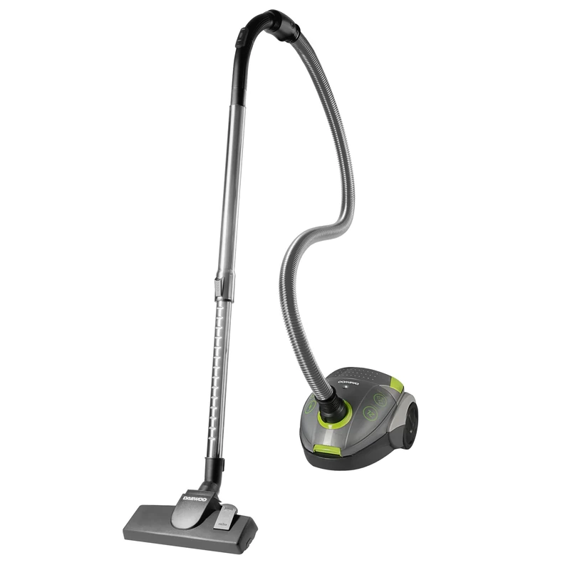 Daewoo Tornado Compact Bagged Vacuum Cleaner, Lightweight, 5 Metre Cord With Auto Recoil, 2m Flexi Hose, Easy Carry Handle, Crevice And Brush Tool, All Floor Brush Head With Floor Transition Toggle