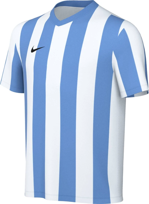 NIKE FZ9341-102 Y NK DF STRP DVSN V JSY SS Sweatshirt Unisex White/University Blue/Black Size S