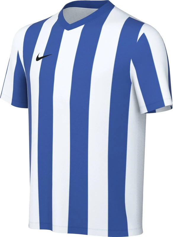NIKE FZ9341-101 Y NK DF STRP DVSN V JSY SS Sweatshirt Unisex WHITE/ROYAL BLUE/BLACK Size L