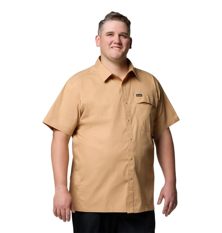 Columbia Men's Landroamer Twill Short Sleeve Shirt, Short Sleeve Shirt, Canoe, M