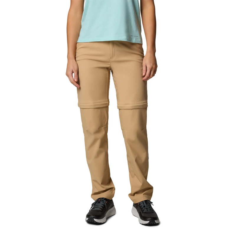 Columbia Women's Leslie Falls Convertible Pant, Hiking Convertible Trousers, Canoe, W6/L