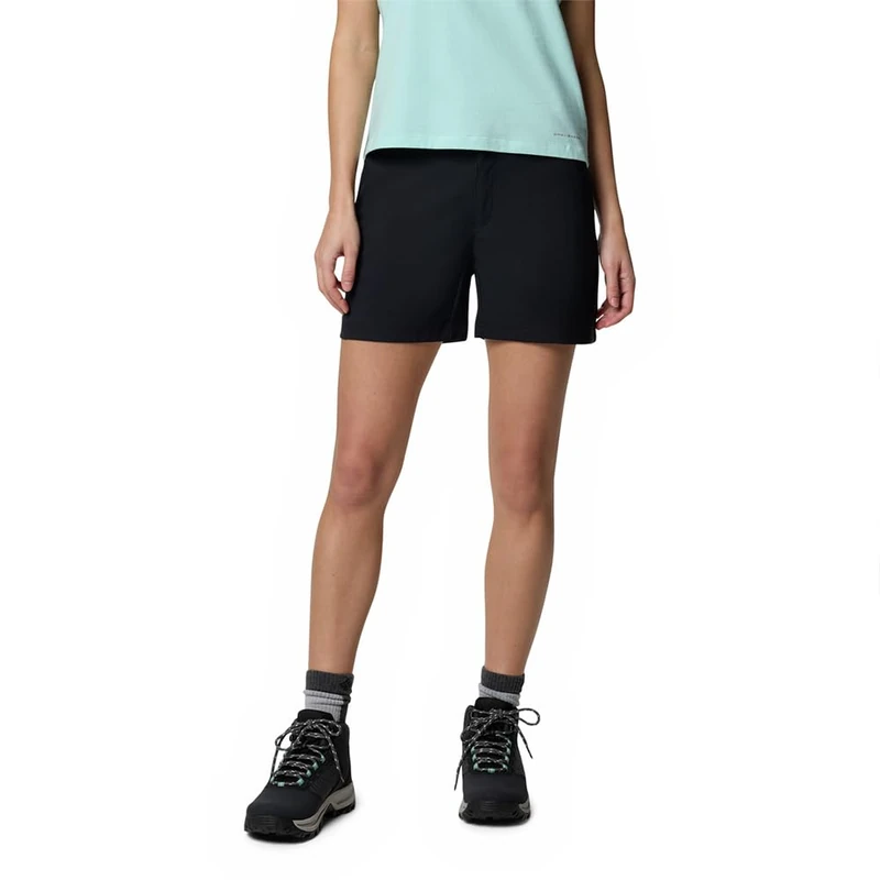 Columbia Women's Leslie Falls Long Short 2, Hiking Shorts, Black, W16/L9