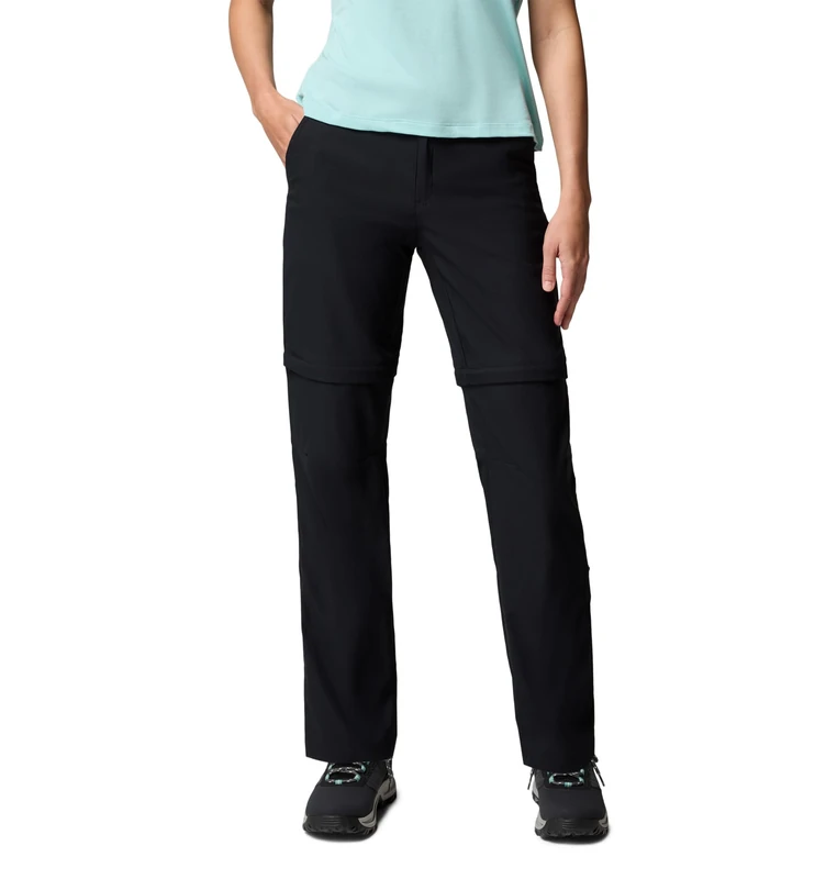 Columbia Women's Leslie Falls Convertible Pant, Hiking Convertible Trousers, Black, W8/R