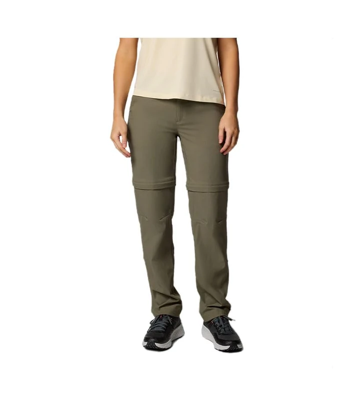 Columbia Women's Leslie Falls Convertible Pant, Hiking Convertible Trousers, Stone Green, W16/R