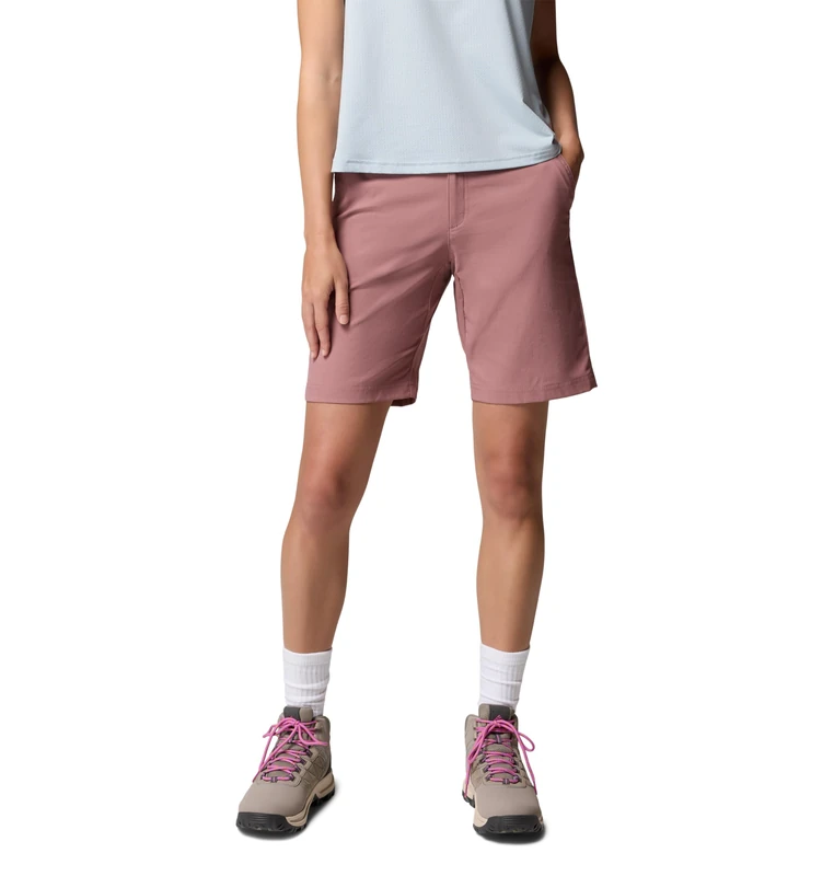 Columbia Women's Leslie Falls Long Short 2, Hiking Shorts, Fig, W12/L9