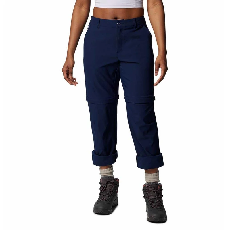 Columbia Women's Leslie Falls Convertible Pant, Hiking Convertible Trousers, Collegiate Navy, W14/L