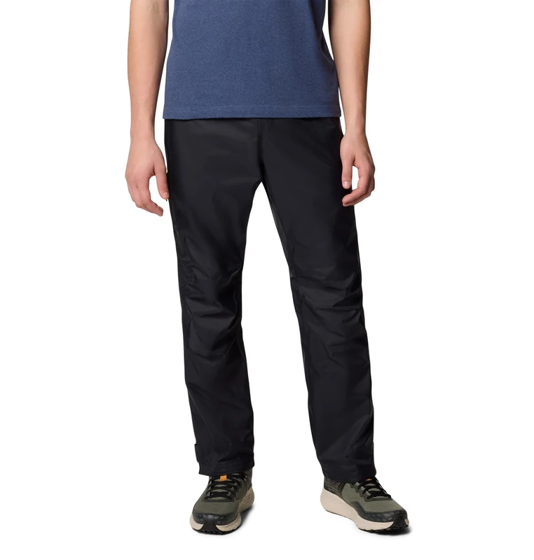Columbia Men's Pouring Adventure 3 Pant, Waterproof Rain Trousers, Black, XX-Large Regular