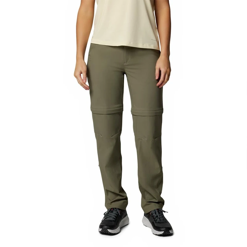 Columbia Women's Leslie Falls Convertible Pant, Hiking Convertible Trousers, Stone Green, W10/L