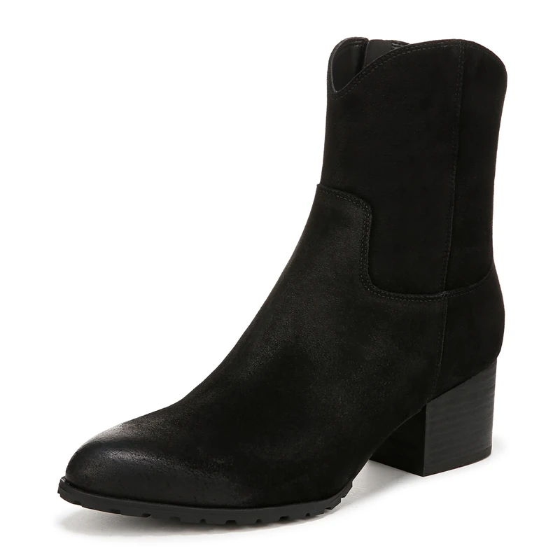 Vionic Women's Western Boot Boots - Bishop, Black Waxy Suede UK 5,Wide Fit