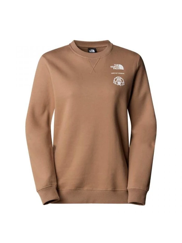 The North Face Women's Outdoor Graphic Crew Sweatshirt, Latte, M