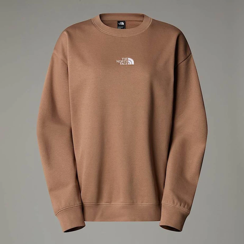 The North Face Women's Essential Oversize Crew Sweatshirt Latte L