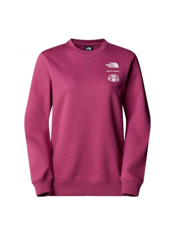 The North Face Women's Outdoor Graphic Crew Sweatshirt, Cyber Berry, XL