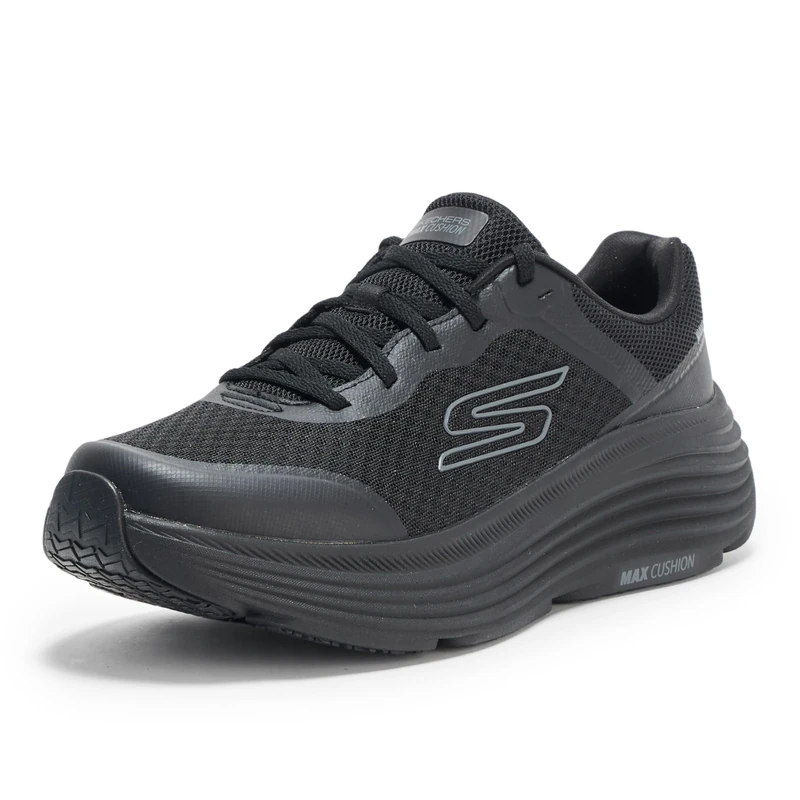 Skechers Women's Max Cushioning Endeavour Canova Sneaker, Black, 3.5 UK Wide