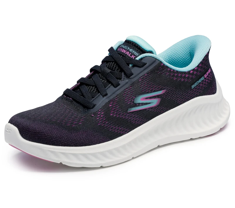 Skechers Women's GO Walk Now Sneaker, Black, 6 UK