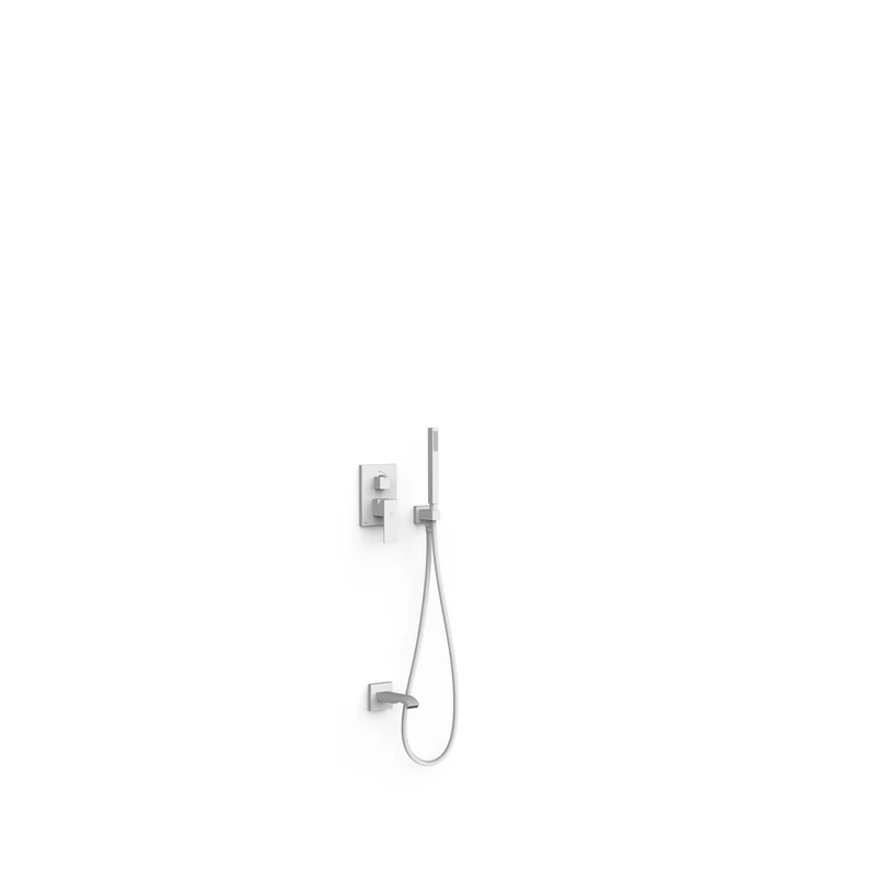 Tres 00628006BM CUADRO Grifo Kit Monomando Empotrado De 2 Vías Rapid-Box para Bañera y Ducha Color Blanco Mate