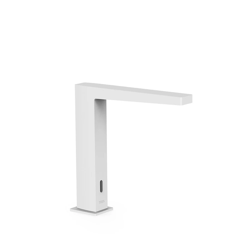 TRES 20261320BM SLIM Grifo Electrónico con Sistema Premezclador para Lavabo Color Blanco Mate