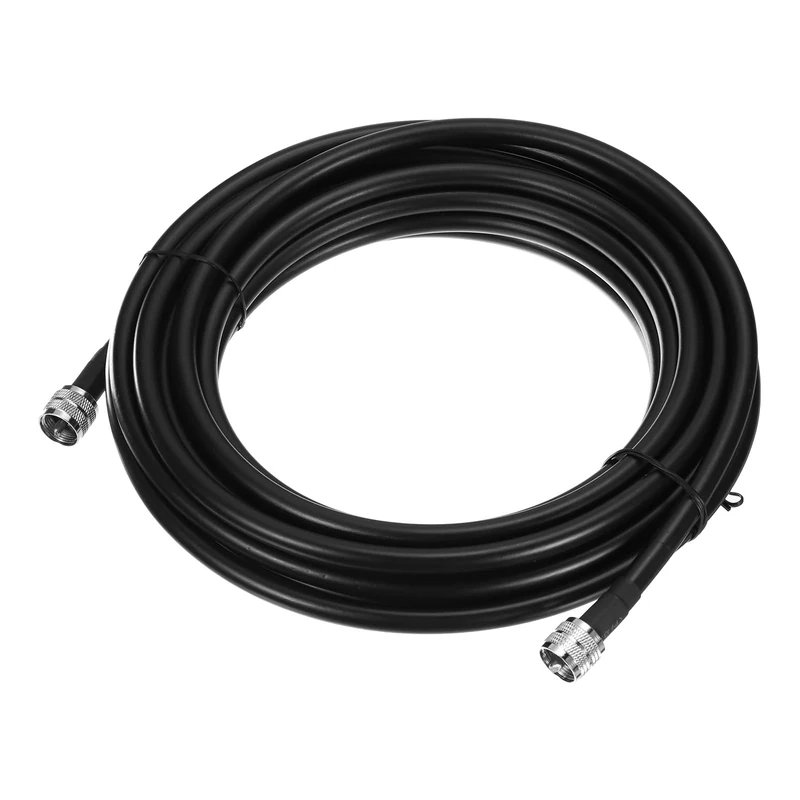 sourcing map UHF Male PL-259 to UHF Male PL-259 Low Loss RG213 Coax Jumper Cable 15M/49Ft