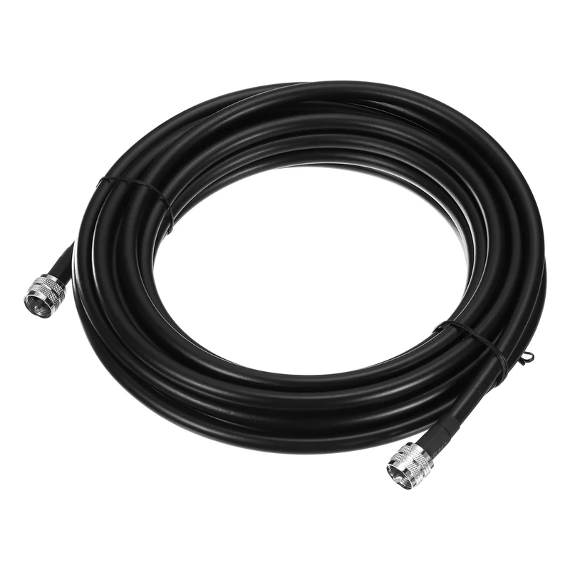 sourcing map UHF Male PL-259 to UHF Male PL-259 Low Loss RG213 Coax Jumper Cable 18M/59Ft