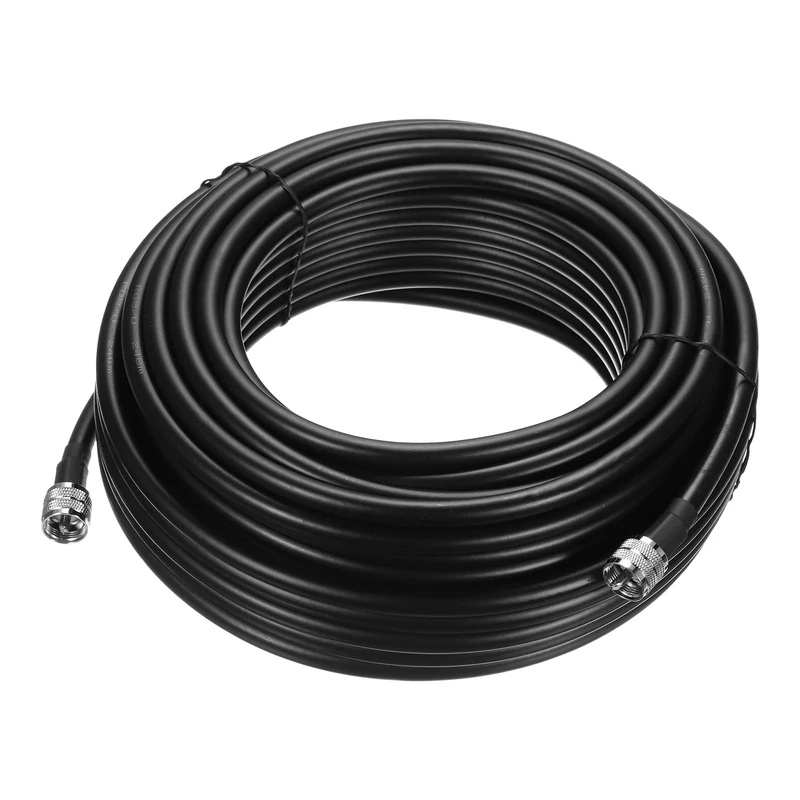sourcing map RG8/U Coax Cable with Pl-259 Male Connectors for CB/Ham Radio 23m/75ft