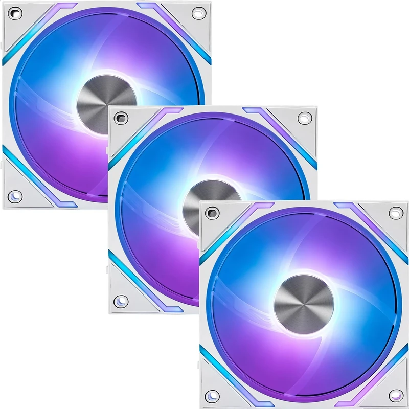 MSI MPG EZ120 ARGB WHITE fan - 120 mm ARGB fan, Patented Magnetic Connector Block, daisy-chain connection, fluid dynamic bearing with extra nut fixing, fan hub, Mystic Light & Cooling Wizard support