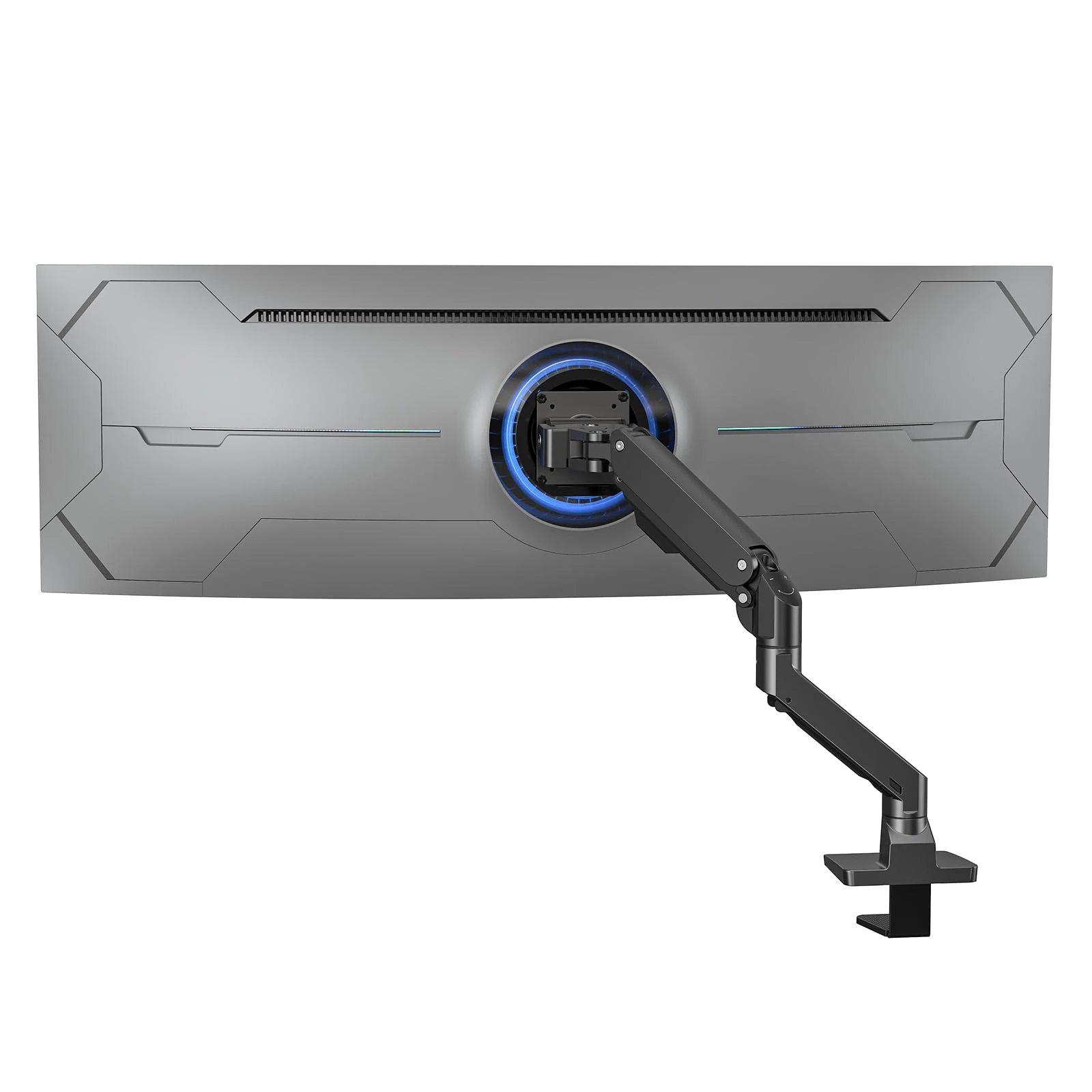 BEWISER Heavy Duty Monitor Arm Ultrawide Mount for 34-57 inches,Weight Capacity Up to 20kg,Full Motion Height Swivel Adjustable Aluminum Ergonomic Monitor Arm（Black)