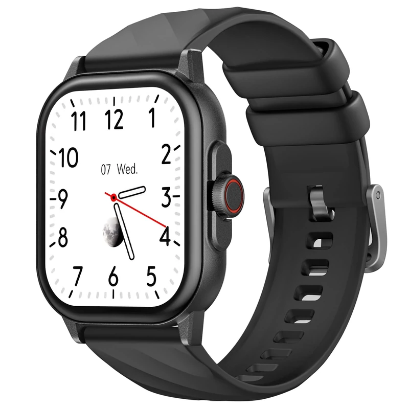 AKAGEAR Smart Watch with Music Playback, Camera Control, Dynamic Watch Faces, Health Monitoring, Activity Tracking, Compass, Message Alerts, Bluetooth Calling, AI Voice Assistant, Recording (Black)