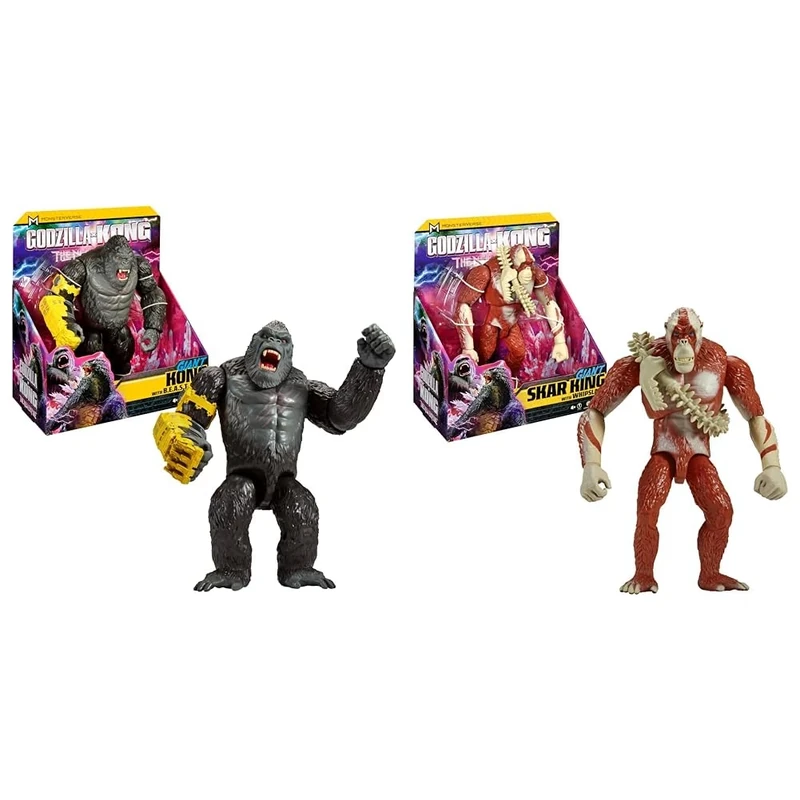 Godzilla x Kong: The New Empire - 11-Inch Giant Kong & Skar King Action Figure Toys, Iconic Collectible Movie Characters