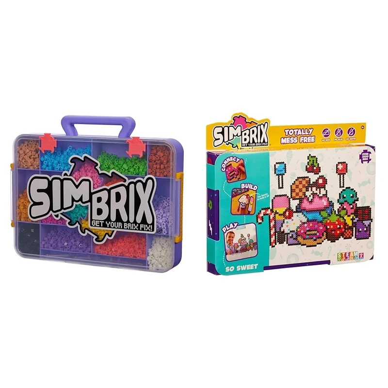 Simbrix Maker Studio with 4000+ brix Creative Activity STEAM Arts and Crafts & Character Options 07999 Simbrix Feature Pack So Sweet with 2500+ brix Creative Activity STEAM Arts and Crafts Kids’ Toys - Image 1