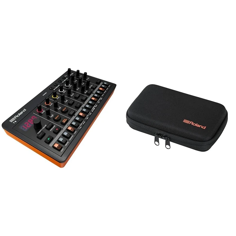 ROLAND AIRA Compact T-8 BEAT MACHINE | Ultra-Portable Rhythm and Bass Machine & CB-RAC AIRA Compact Carrying Case | Custom Case to Protect your E-4 Voice Tweaker, J-6 Chord Synth & T-8 Beat